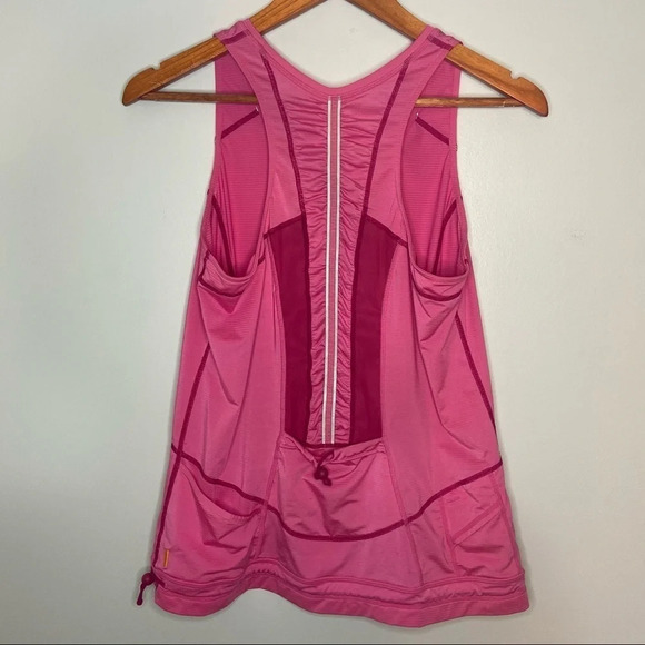 Lucy Pink Reflective Athletic Tank with Pockets - Picture 2 of 9